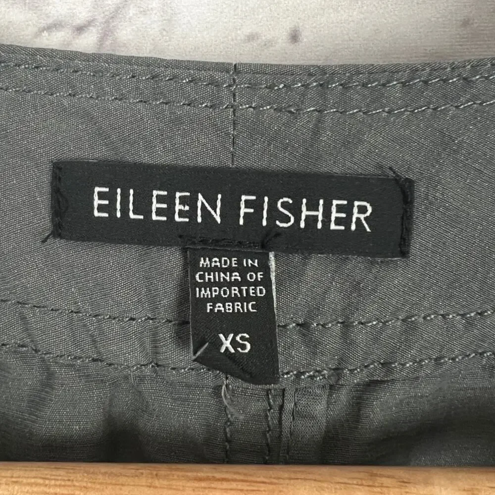 Eileen Fisher Womens XS Minimalist Quiet Luxury Career Office Artsy Zip‎ Jacket